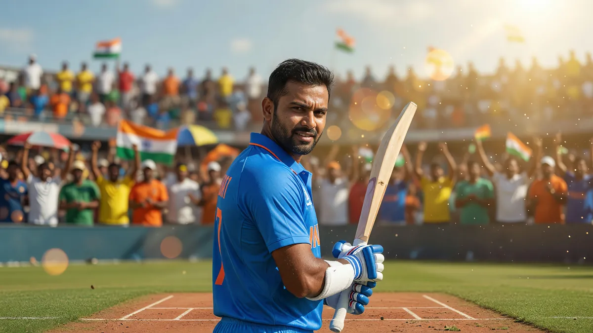 Editorial photograph of a cricket captain mid-toss